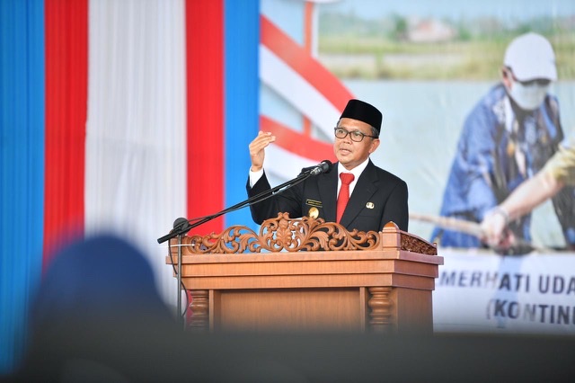 Hadiri HUT Pinrang ke-61, Gubernur Nurdin Sebut Vaksin Solusi Melindungi Diri Dari Covid-19